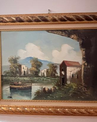 Quadro con cornice e tela