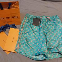 Shorts in seta monogram Louis Vuitton 