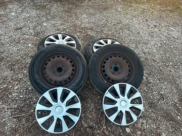 quattro gomme con cerchi in ferro Golf 6