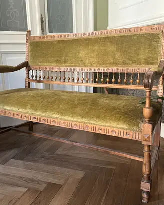 Elegante divanetto due posti e 2 fumatrici 1900
