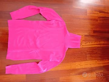 Maglione a girocollo rosa, taglia S. 