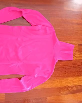 Maglione a girocollo rosa, taglia S. 