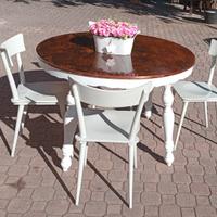 tavolo noce nazionale + sedie 