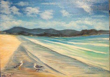 Quadro moderno olio su tela 70x50cm Nuovo