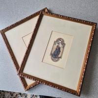 Coppia di stampe d'arte incorniciate - 