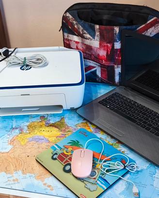 portatile HP +borsa, mouse, tappetino e stampante