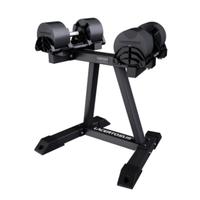 set manubri LACERTOSUS 2-32kg con rastrelliera 