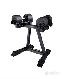 set manubri LACERTOSUS 2-32kg con rastrelliera 