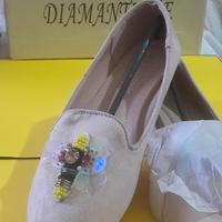 ballerina diamantique beige 35