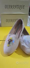 ballerina diamantique beige 35