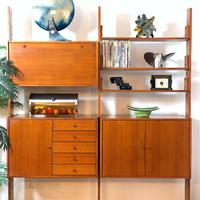 Libreria Vintage 2 Campate Bifacciale Anni 60