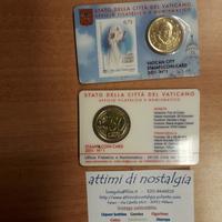 Francobollo moneta Vaticano Papa Giovanni Paolo II