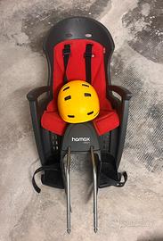 Seggiolino bici + casco bambink