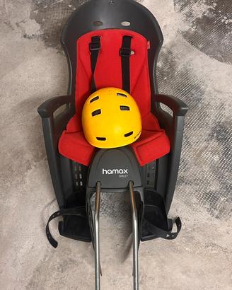 Seggiolino bici + casco bambink