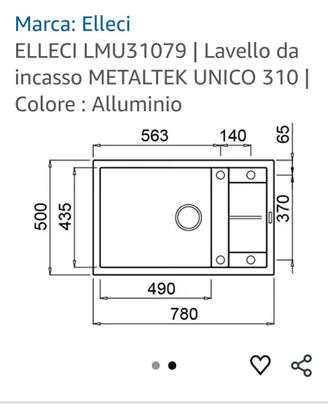 Lavello cucina elleci nuovo