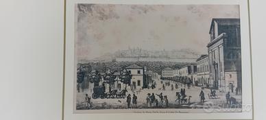 antica stampa di Bergamo rarissima xilografia 