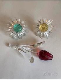 Swarovski lotto 3 fiori Paradise flowers