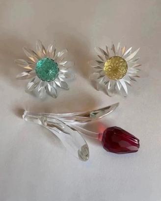 Swarovski lotto 3 fiori Paradise flowers