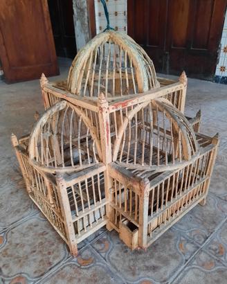 Gabbia uccellini in legno