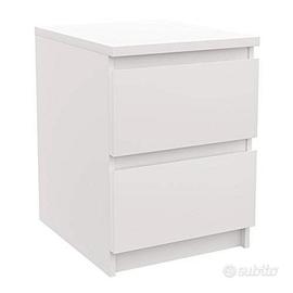 coppia comodini IKEA MALM bianchi