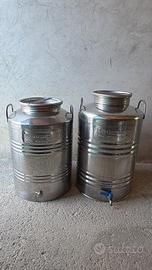 2 Bidoni INOX per olio extravergine d’oliva
