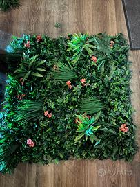 Pannelli di piante artificiali e fiori