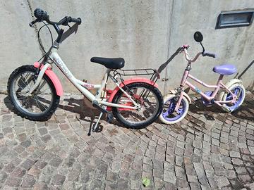 Lotto 2 bici bambina usate