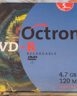 DVD-R Octron 8x vergini pack da 5 sigillati 
