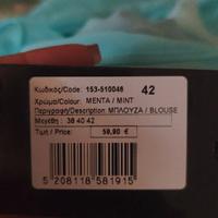 Blouse da cerimonia color verde menta, nuovo 