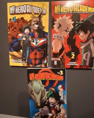Manga My Hero Accademia n. 1-2-3 fumetti
