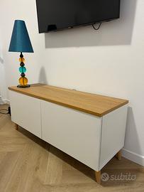 IKEA Mobile TV / scarpiera Bianco e Legno rovere