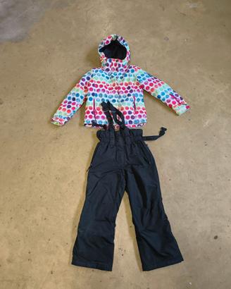 Giacca sci ragazza + bambina  + pantalone sci