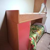 Cameretta letto a castello + comodino
