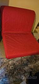 Poltrona letto Ikea Ps Håvet rossa