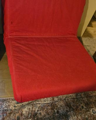 Poltrona letto Ikea Ps Håvet rossa