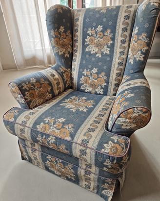 Poltrona Bergère Classica in Tessuto Floreale
