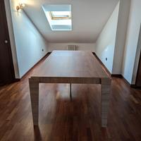 Tavolo console allungabile Casatua, noce biondo