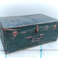 Baule Valigia Vintage Stile Militare 70x43x29