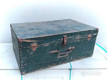 Baule Valigia Vintage Stile Militare 70x43x29