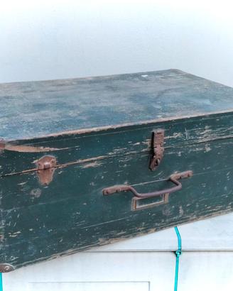 Baule Valigia Vintage Stile Militare 70x43x29