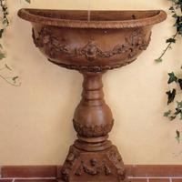 Lavello con colonna in cotto