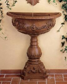 Lavello con colonna in cotto