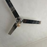 Lampadario con ventola in acciaio inox