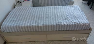 Letto singolo c/cassettoni