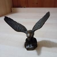 Piccola statua 12X12 di aquila in ottone con ali a