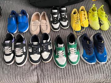 Lotto 9 Paia Scarpe Bambino 34-35