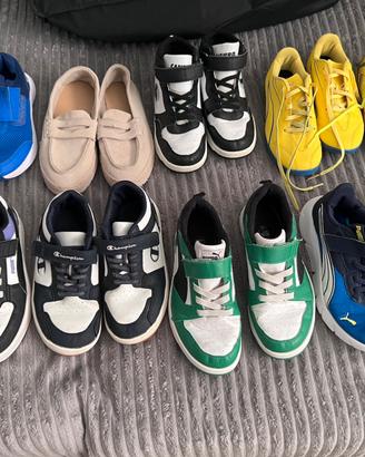 Lotto 9 Paia Scarpe Bambino 34-35