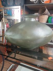 Vaso in vetro soffiato riciclato vintage 