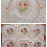 Set ciotola + 6 coppette dessert/macedonia vintage