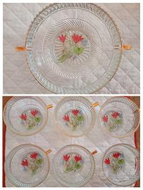 Set ciotola + 6 coppette dessert/macedonia vintage